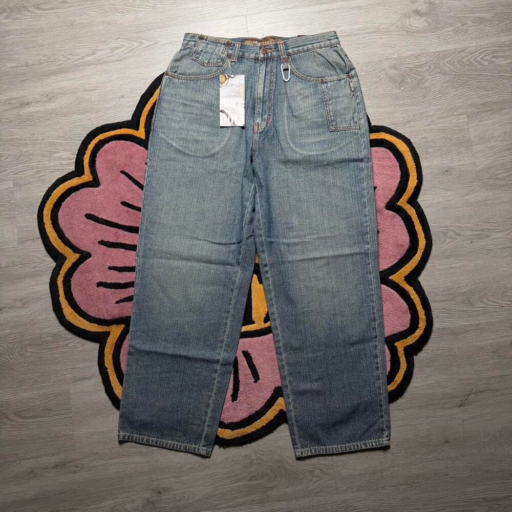 Vintage Y2K Noiz Jeans Baggy Loose Fit Denim Jeans Size 34x32 Blue